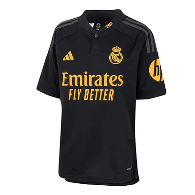 Conjunto Adidas Real Madrid Terceiro Equipamento 2023-2024 Criança