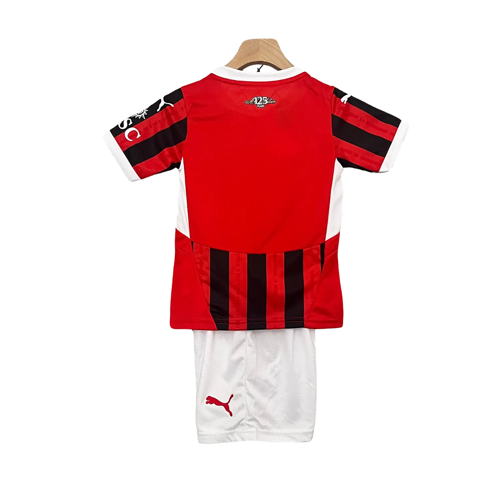 Conjunto Puma AC Milan Principal Equipamento 2024-2025 Criança