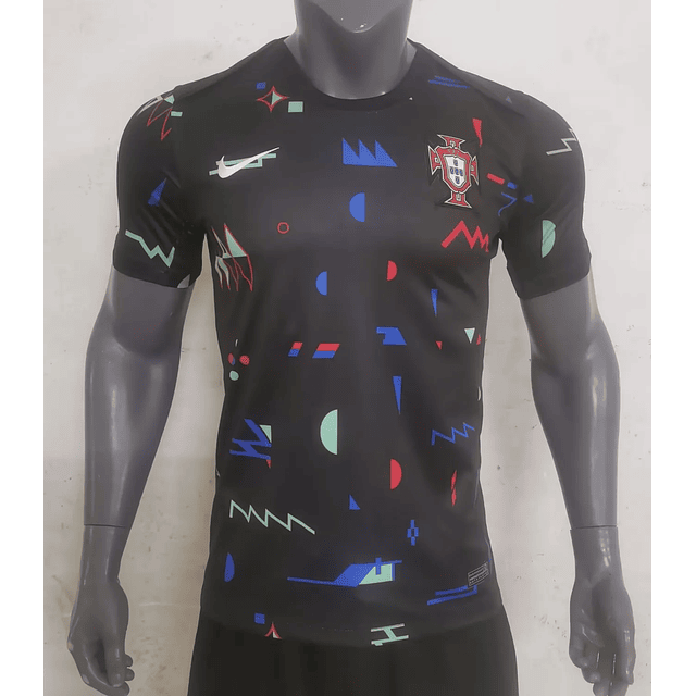 Camisola Portugal Pre-Jogo Preta 2024 Masculina 1