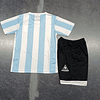 Fato de Treino Curto Argentina 1986 Retro Infantil (2-13 anos) c/ Personalização Grátis - Reviva a História do Futebol! 2