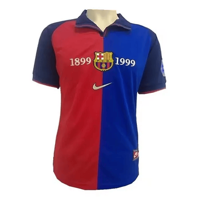 Camisola Barcelona I Retro Masculina - Celebre 100 Anos de História! 1899-1998 7