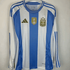 Camisola Argentina Principal Manga Longa VERSAO ADEPTO S - 2XL - OFERTA de Personalização Nome + Número + Badge World Cup 2022 1