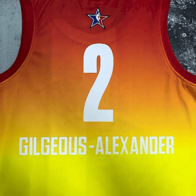 Camisola amarela masculina Shai Gilgeous-Alexander All-Star 2