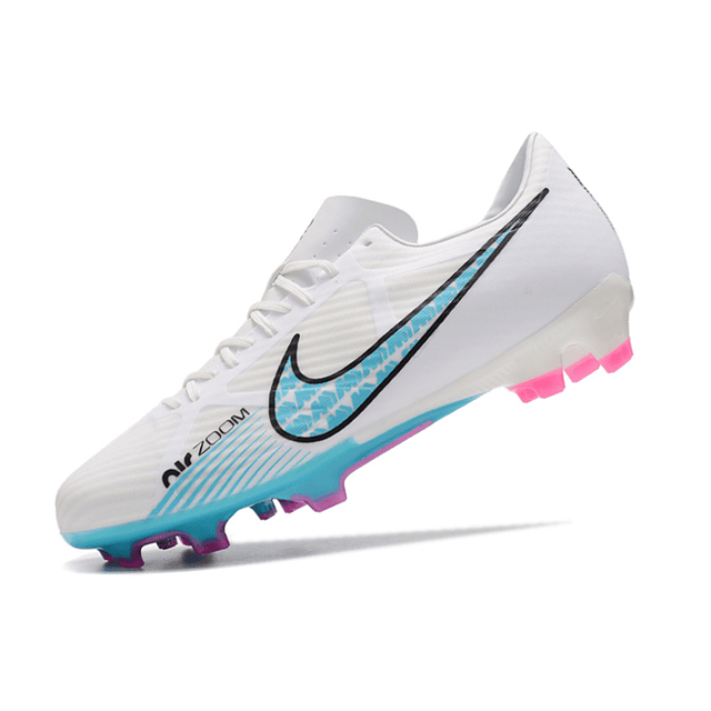 Chuteiras FG Nike Air Zoom Mercurial Vapor XV – Tamanhos 39 ao 45 - Branco/Azul 2