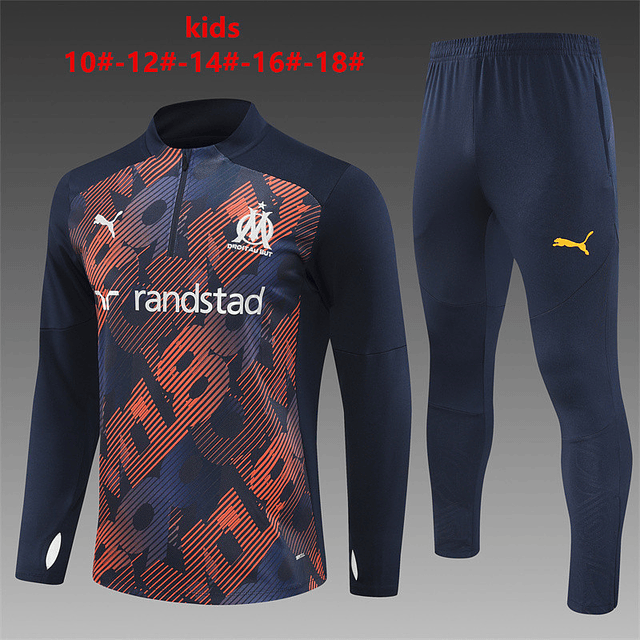 Fato de Treino Infantil Marselha 24/25 - Azul Royal [Estilo Camuflado] 1