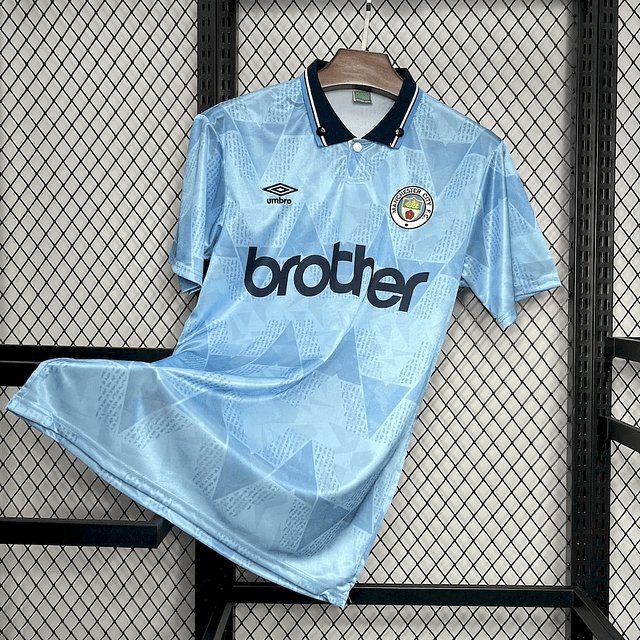 Camisola Retro Manchester City 1989/91 Home | Tradição e Orgulho Citizen 8