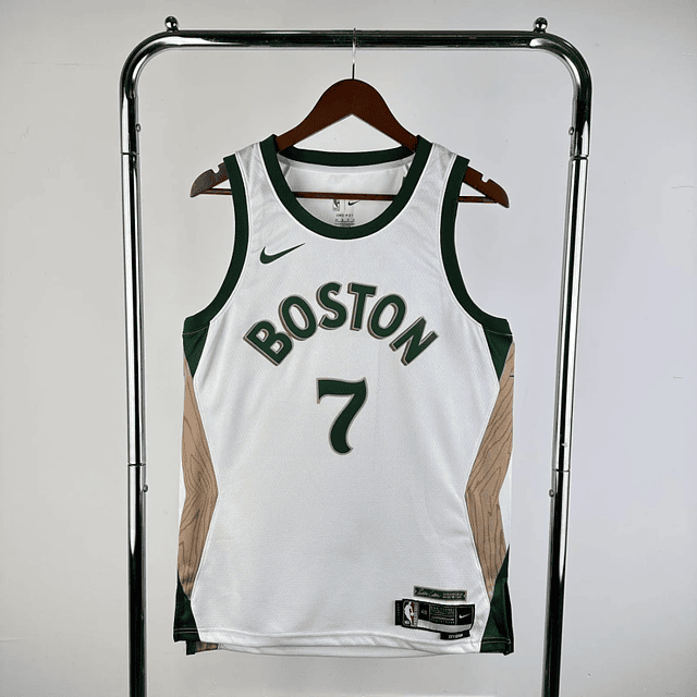 Camisola Masculina Jaylen Brown Boston Celtics NBA 2024 - Edição City Branca 3