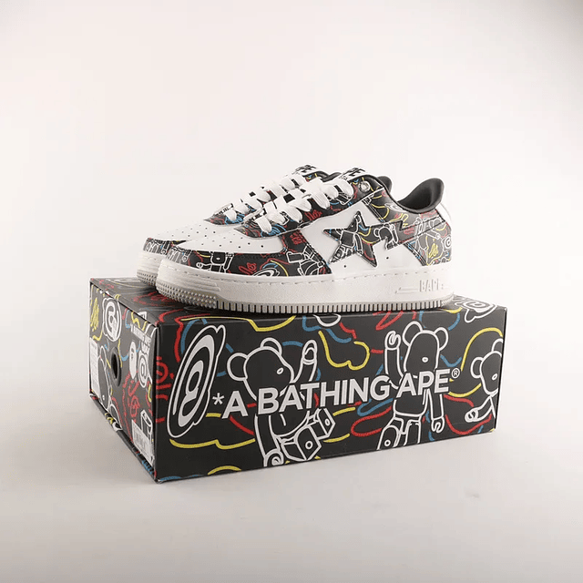 Ténis BAPE STA - Classic Retro Limited Edition: Estilo Atemporal - Brancos / Coloridos 6