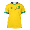 Camiseta Brasil Masculina Oversized - Estampa 3D Bandeira Brasileira 7