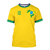 Camiseta Brasil Masculina Oversized - Estampa 3D Bandeira Brasileira 8