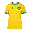 Camiseta Brasil Masculina Oversized - Estampa 3D Bandeira Brasileira 11