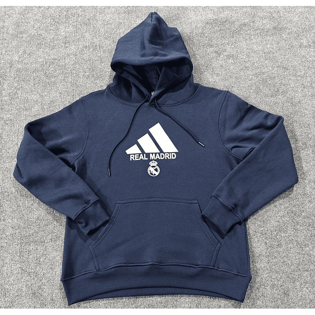 Hoodie Adidas Real Madrid em tons de bege, cinza, branco, vermelho, marinho e preto 12