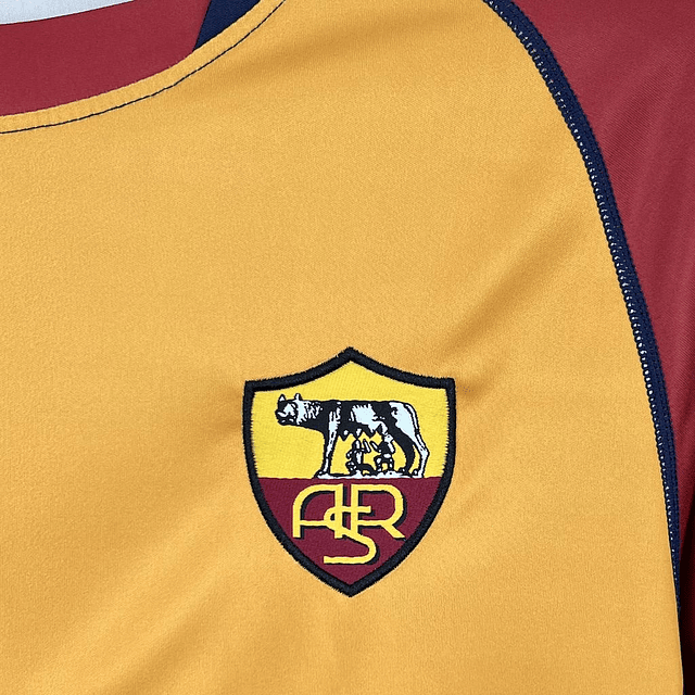 Camisola Retro de manga longa do AS Roma, época 2001/02 5