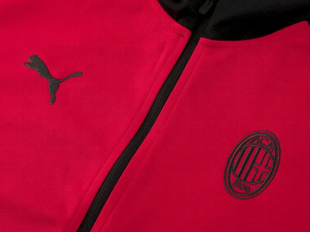 Adult AC Milan Casual Hoodie + Pant HL Tracksuit 3