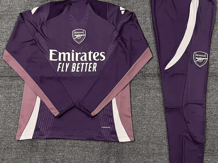 Fato de Treino para Crianças do Arsenal 24/25 na cor Roxo 2