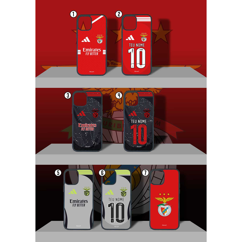 Capas de Telemóvel Benfica Personalizadas 24/25