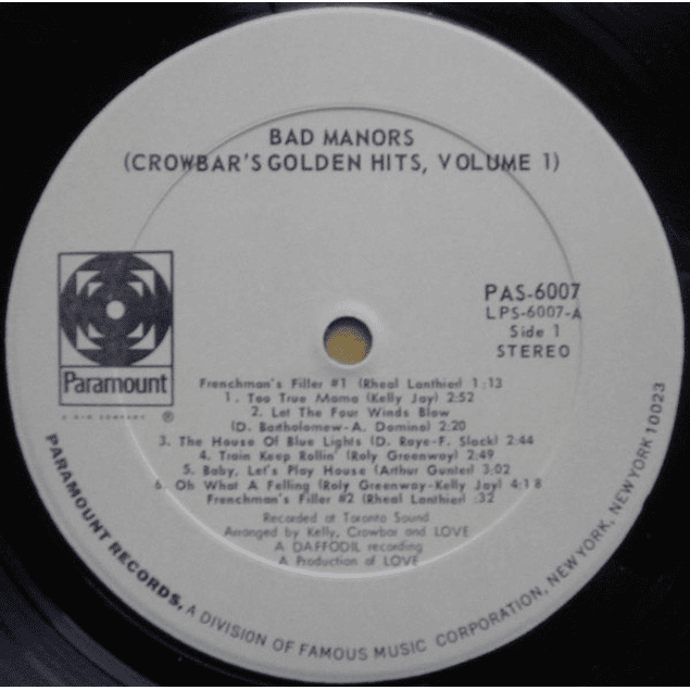 Crowbar – Bad Manors (Crowbar's Golden Hits, Volume 1) (1971)