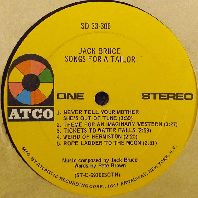 Jack Bruce – Songs For A Tailor (1969)