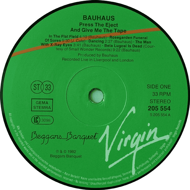 Bauhaus – Press The Eject And Give Me The Tape (1982)