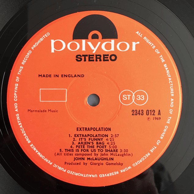 John McLaughlin – Extrapolation (1969)