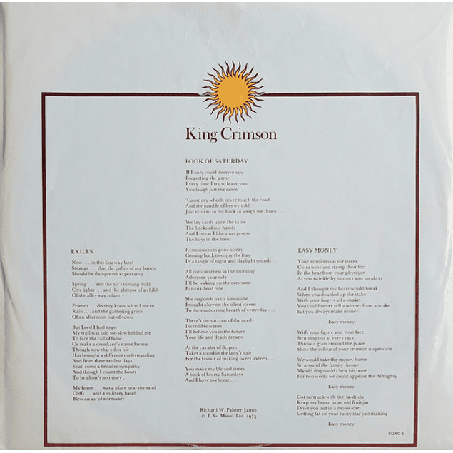 King Crimson – Larks' Tongues In Aspic (1973)