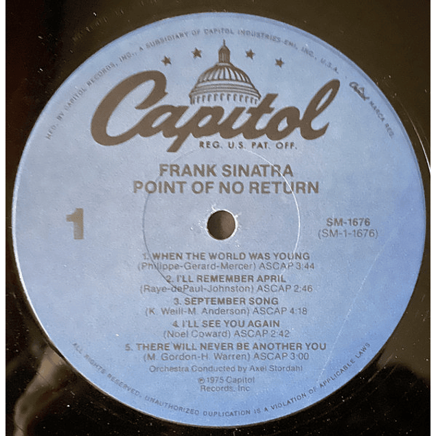 Frank Sinatra – Point Of No Return (1962)