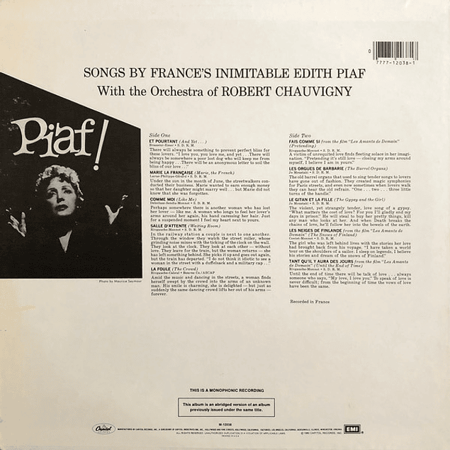 Edith Piaf – Piaf! (1959)