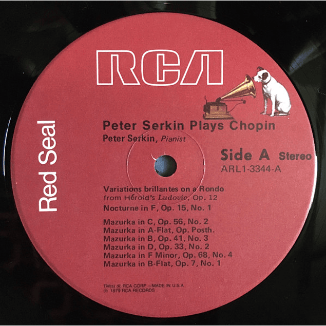 Peter Serkin - Plays Chopin (1979)