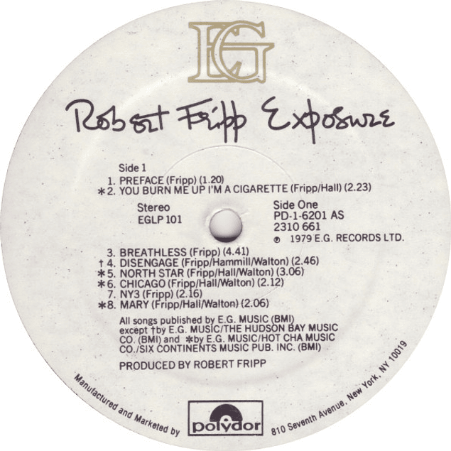 Robert Fripp – Exposure (1979)