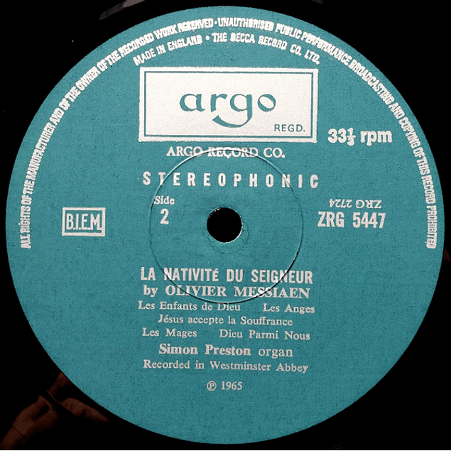 Olivier Messiaen – La Nativité Du Seigneur (1965)