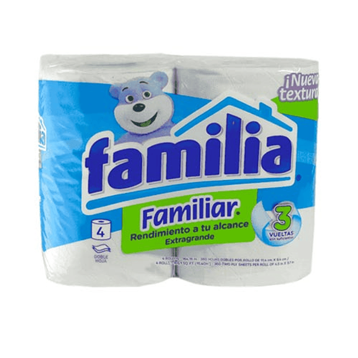 201261 Papel Higienico Familiar Familia Pack x 4 Rollos 1