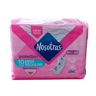 120158 Toalla Higienica Nosotras Maxi Pads Familia x 10 Un x Un
