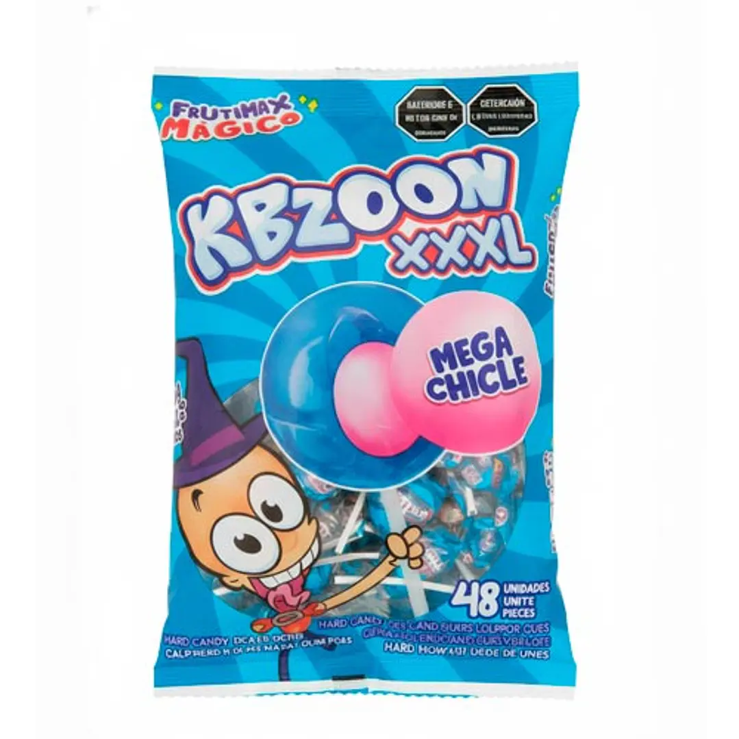 07944 Pin Pop Kbzoon Frutimix Pintalengua XXXL Aldor x 48 Un de 23 Gr x Un 1