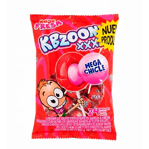 07942 Pin Pop Kbzoon Rojo Fresa XXXL Aldor x 48 Un de 23 Gr x Un