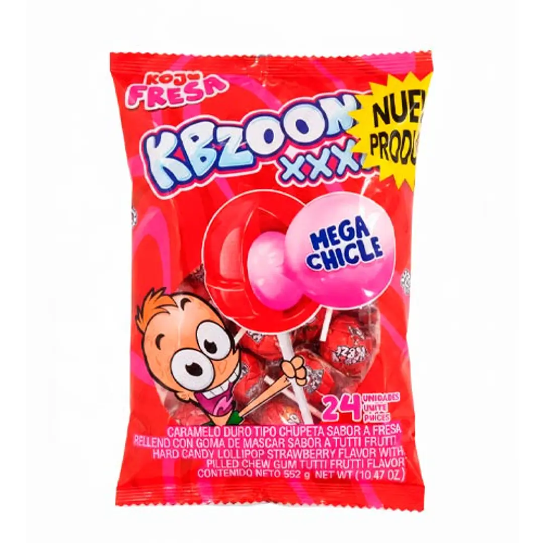 07942 Pin Pop Kbzoon Rojo Fresa XXXL Aldor x 48 Un de 23 Gr x Un 1