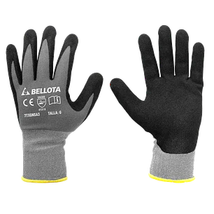 Guantes Nylon Recubierto Nitrilo Talla M Bellota