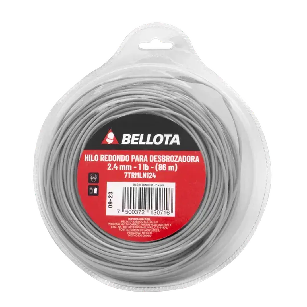 Hilo Redondo para Desbrozadora 2.4 mm, Bellota 1 lb 1