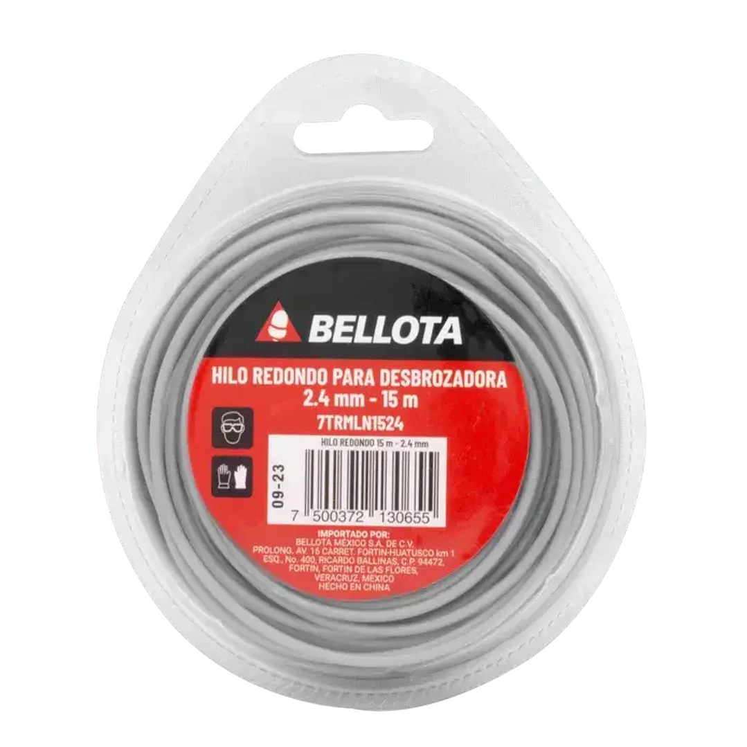 Hilo Redondo para Desbrozadora 2.4 mm, Bellota 15 m 1