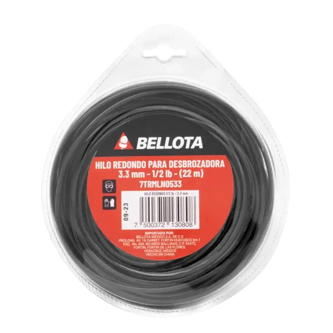 Hilo Redondo para Desbrozadora 3.3 mm, Bellota 1/2 lb 1