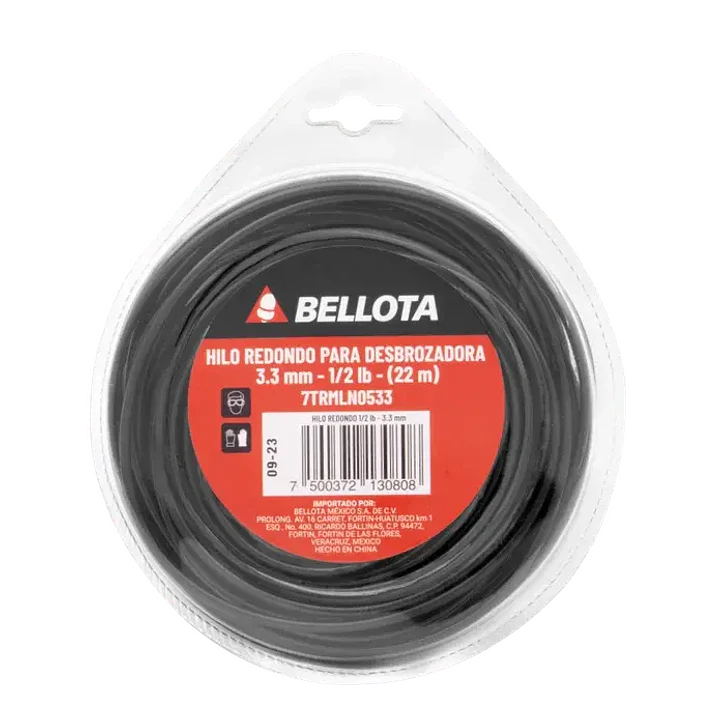 Hilo Redondo para Desbrozadora 3.3 mm, Bellota 1/2 lb 1