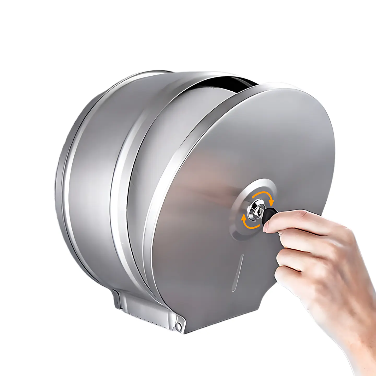 Dispensador de Papel Higiénico Jumbo de Acero Inoxidable 3