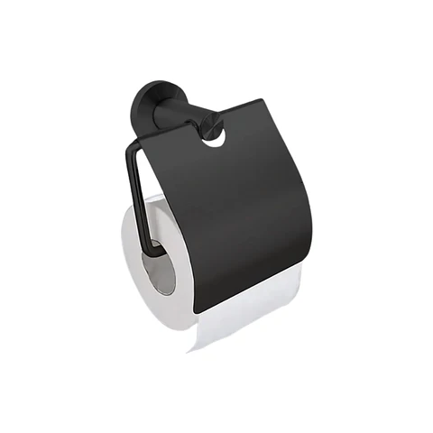 Porta Papel Higiénico de Acero Negro mate