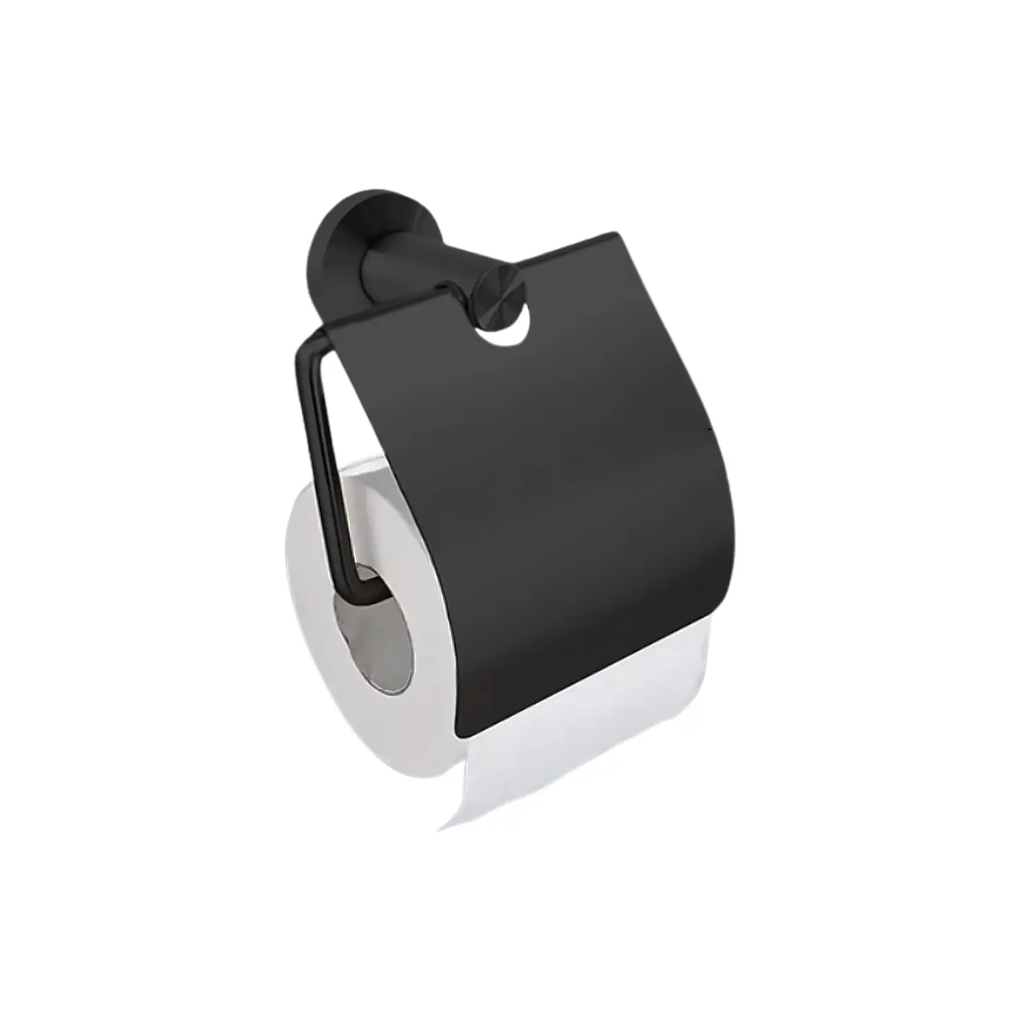 Porta Papel Higiénico de Acero Negro mate 1
