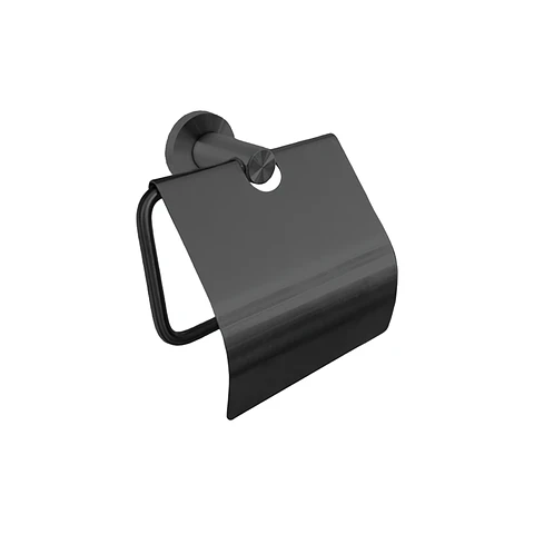 Porta Papel Higiénico de Acero Negro mate