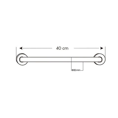 Barra de Seguridad 40 cm de Acero Inoxidable