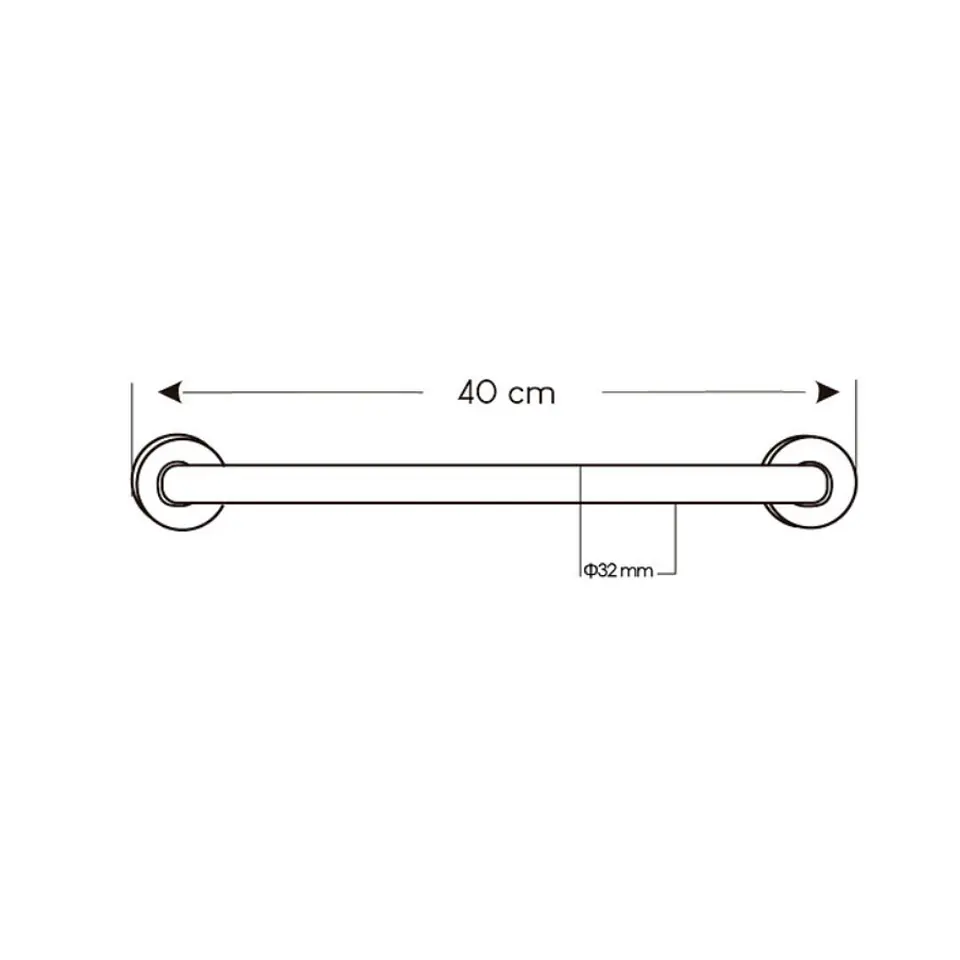Barra de Seguridad 40 cm de Acero Inoxidable 2
