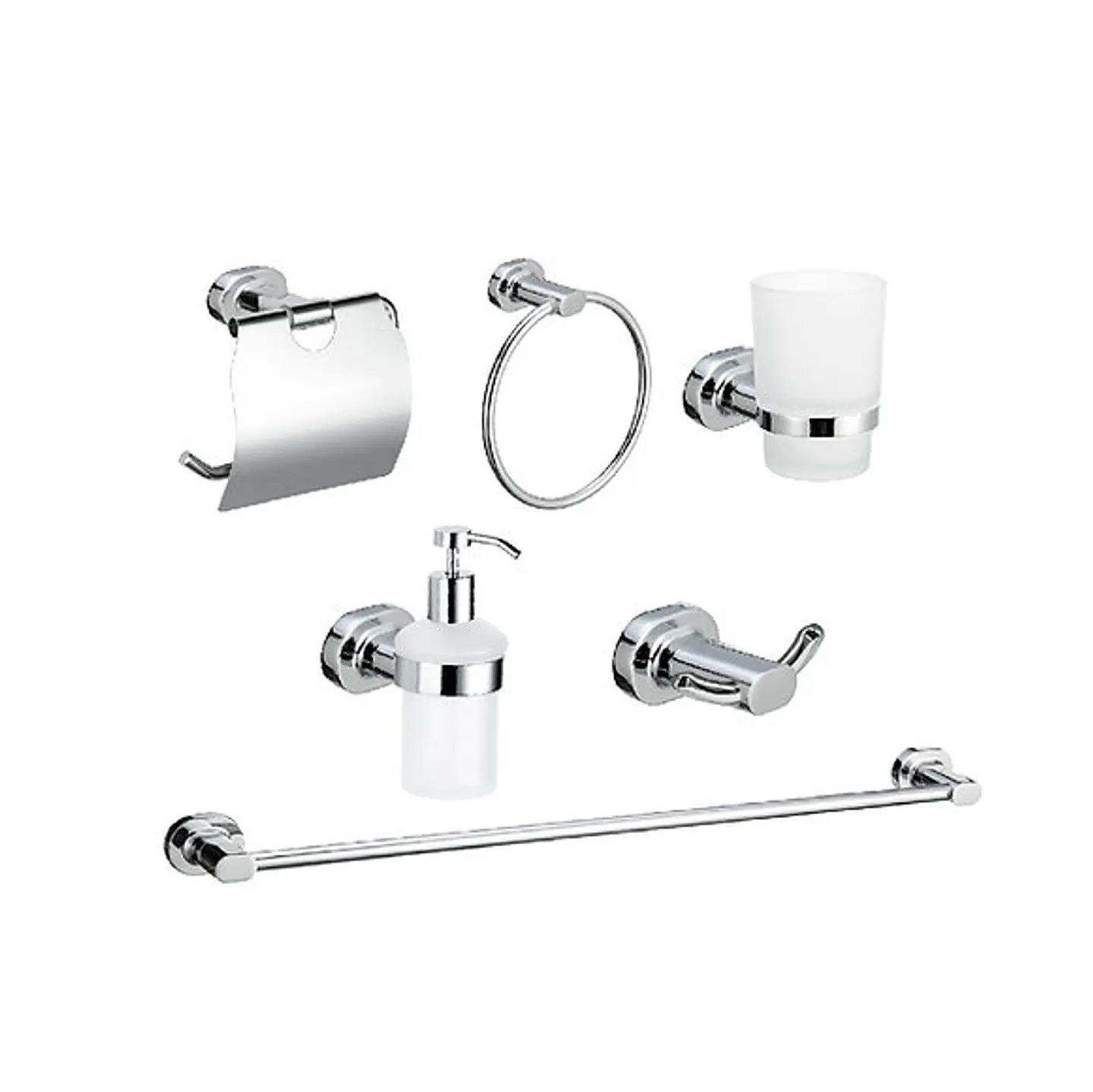 Set de Baño de Acero Cromado 6 piezas 10900 1