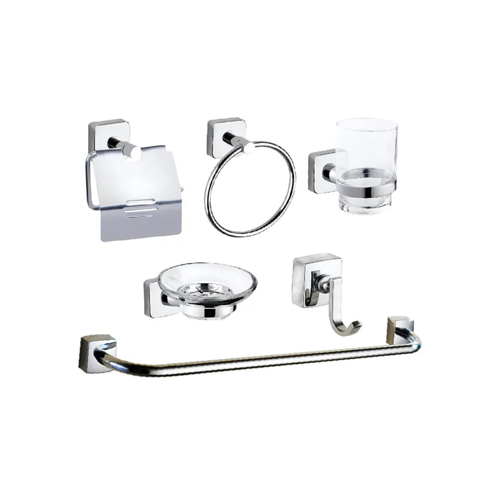 Set de Baño de Acero Cromado 6 piezas  61300 1