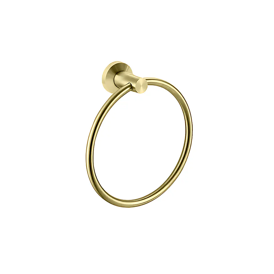 Toallero Circular de Acero Dorado 1