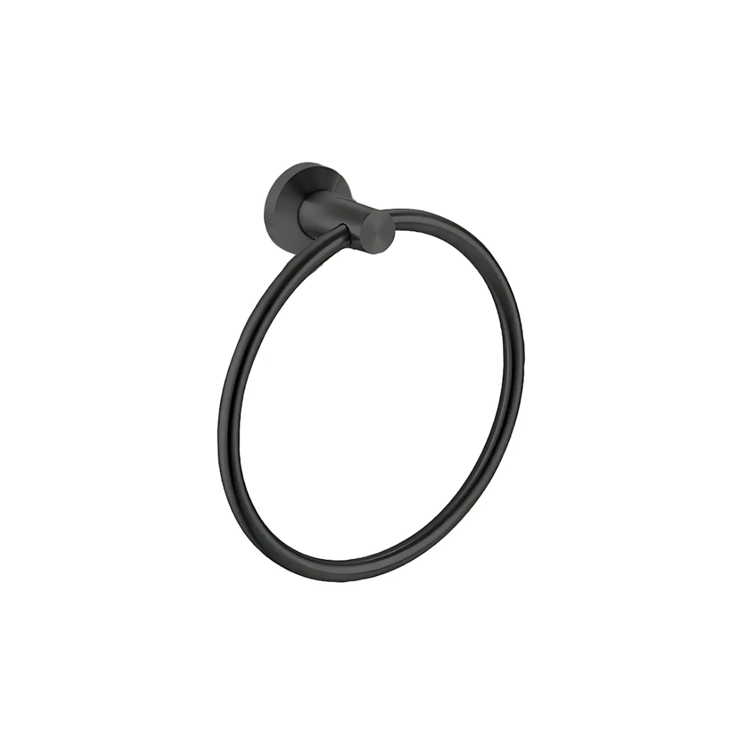 Toallero Circular de Acero Negro Mate 1